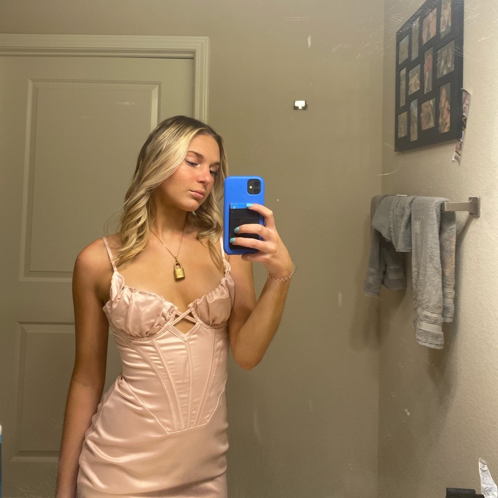 White fox mini dress